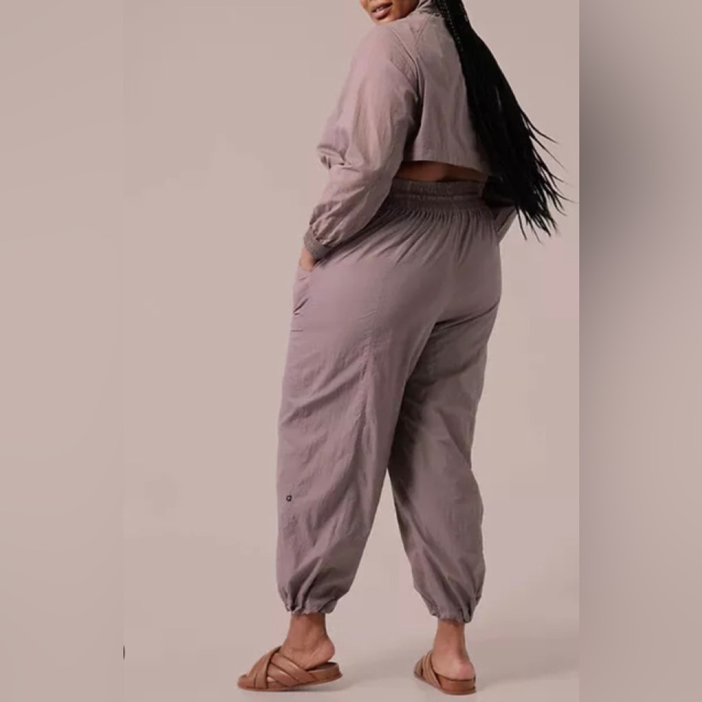 Athleta x Alicia Keys Keys Utility Jumpsuit gold hardware smoked almond - Picture 3 of 11